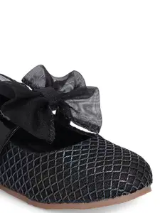 Minesole Girls Woven Design Synthetic Leather Ballerinas Flats