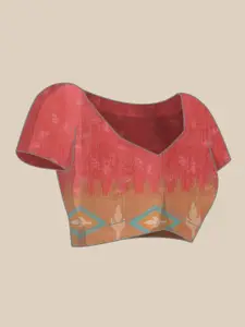 Silk Land Ethnic Motifs Chnaderi Cotton Digital Print Saree