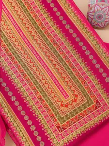 Koskii Floral Embroidered Zari Unstitched Dress Material