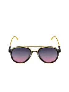 DressBerry Women Browline Sunglasses with UV Protected Lens DBSG24-408-GD