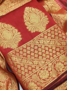 Ishin Ethnic Motifs Woven Design Zari Unstitched Dress Material