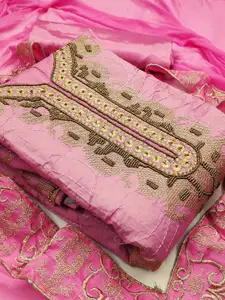 Ishin Embroidered Beads & Stones Unstitched Dress Material