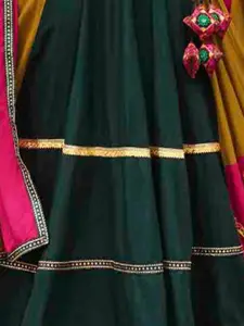 ODETTE Embroidered Thread Work Ready to Wear Lehenga & Blouse With Dupatta