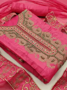 Ishin Embroidered Thread Work Unstitched Dress Material