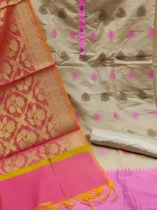 Ishin Ethnic Motifs Woven Design Zari Unstitched Dress Material