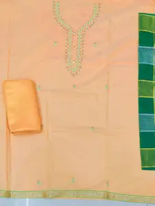 Ishin Floral Embroidered Beads and Stones Unstitched Dress Material