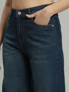 BAESD Women Wide Leg High-Rise Light Fade Stretchable Jeans