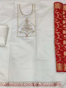 Ishin Embroidered Beads & Stones Unstitched Dress Material