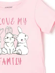 Juniors by Lifestyle Girls Typography Printed Round Neck Cotton T-Shirt