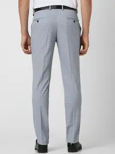 Van Heusen Men Checked Slim Fit Trousers