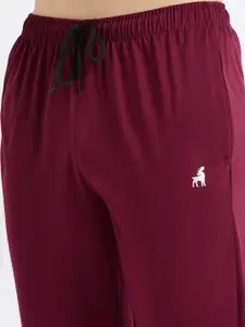 Modeve Men Pack Of 2 Cotton Relaxed-Fit Mid-Rise Track Pants