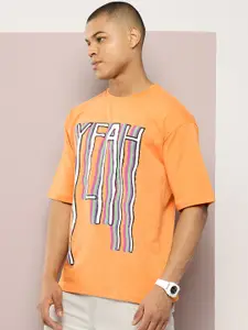 Kook N Keech Oversized Typography Printed Cotton T-shirt