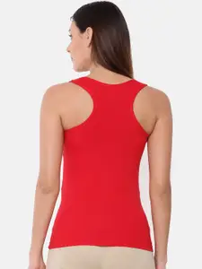 GOLDSTROMS Pack Of 2 Cotton Non-Padded Camisoles-SLP-9002-RED-RED