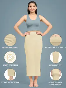 Trendmalls Pack of 2 Straight Mermaid-Fit Saree Shapewear