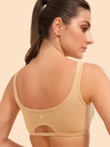 Enamor Non-Padded Wirefree & High Coverage Low Impact Sports Bra Sb06