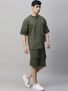 PRONK Cargo T-Shirt With Shorts Co-Ords