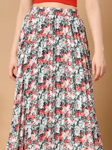 OTABU Floral Printed A-Line Maxi Skirt