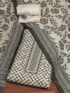 Biba Abstract Printed Sequinned Unstitched Dress Material