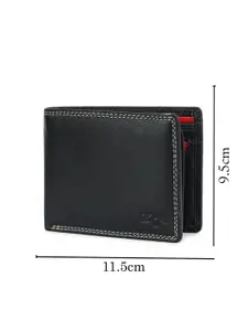 Zoom Shoes Men Textured Leather Two Fold Wallet