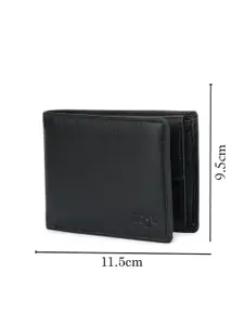 Zoom Shoes Men Textured Leather Two Fold Wallet
