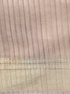 Jaipur Kurti Striped Embellished Banarasi Organza Saree