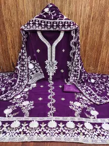 Maroosh Floral Embroidered Unstitched Dress Material