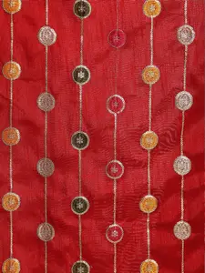 Sangria Leheriya Printed Embroidered Saree