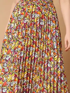 OTABU Women Printed A-line Maxi Skirts