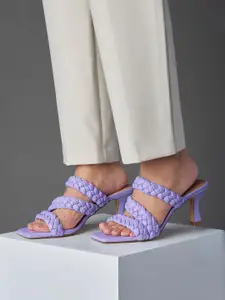 Oroh Women Leather Party Stiletto Heels Sandals