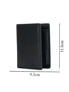 Zoom Shoes Men Textured Leather Two Fold Wallet