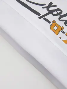 DeFacto Boys Typography Printed Pure Cotton T-Shirt With Shorts