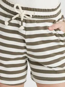DeFacto Girls Striped Technology Shorts
