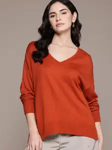 The Roadster Lifestyle Co. V-Neck Drop-Shoulder Sleeve Pullover