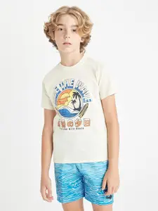 DeFacto Boys Printed T-shirt with Shorts