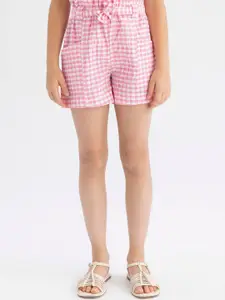 DeFacto Girls Checked Regular Fit Shorts