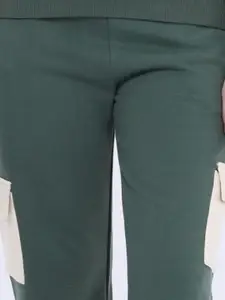 MAYSIXTY Women Mid-Rise Cargo Style Lounge Pants