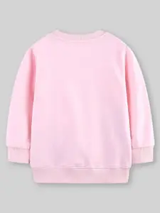 INCLUD Girls Graphic Printed Round Neck Sweatshirt