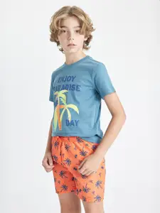 DeFacto Boys Printed T-shirt with Shorts