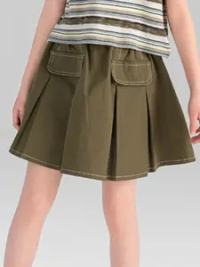 INCLUD Girls Elasticated Pleated Skirt