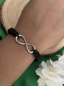 Digital Dress Room Men Brass Handcrafted Silver-Plated Wraparound Bracelet