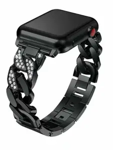 PEEPERLY Elegant Diamond Studded Stainless Steel Smart Watch Strap