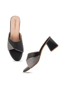 DressBerry Open Toe Block Heel Sandals