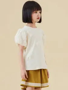 INCLUD Girls Solid Printed Shorts