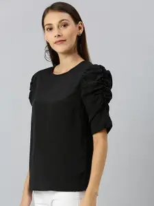 Sera Women Solid Round Neck Top