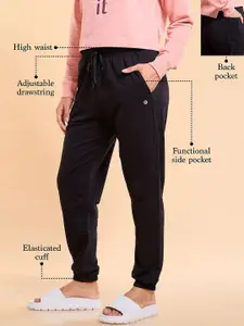 Enamor French Terry Relaxed Fit High Waist Jogger-E406