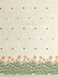 ZARIMO Floral Pure Cotton Sequinned Unstitched Dress Material