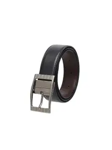 WINSOME DEAL Men Tang Closure Textured Formal Belt