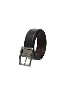 WINSOME DEAL Men Tang Closure Textured Formal Belt
