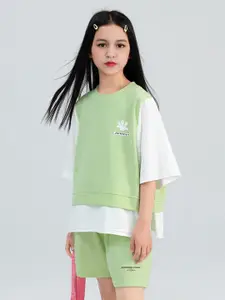 INCLUD Girls T-shirt with Shorts