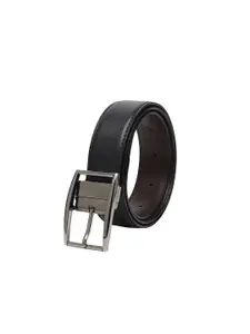 WINSOME DEAL Men Tang Closure Textured Formal Belt